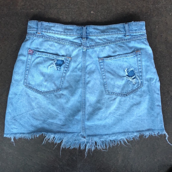 BDG Distressed Jean Skirt - Picture 2 of 5